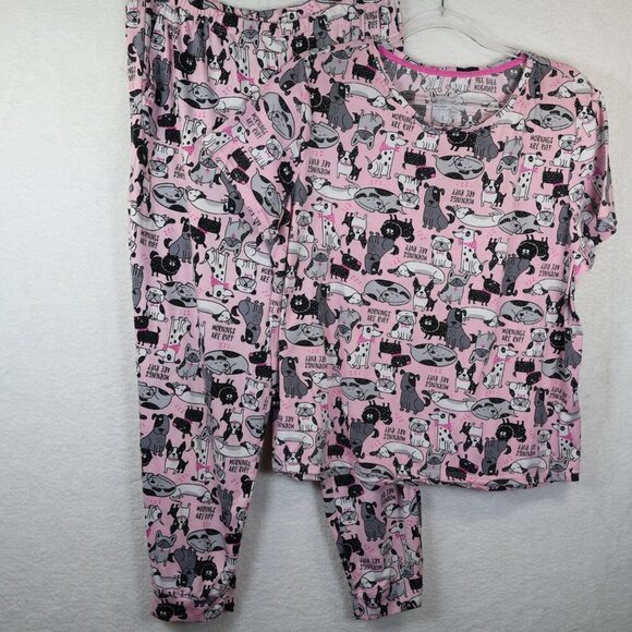 Secret Treasures Other - Secret Treasures Womens Dog Shirt Jogger Pajama set Pink L (12-14)